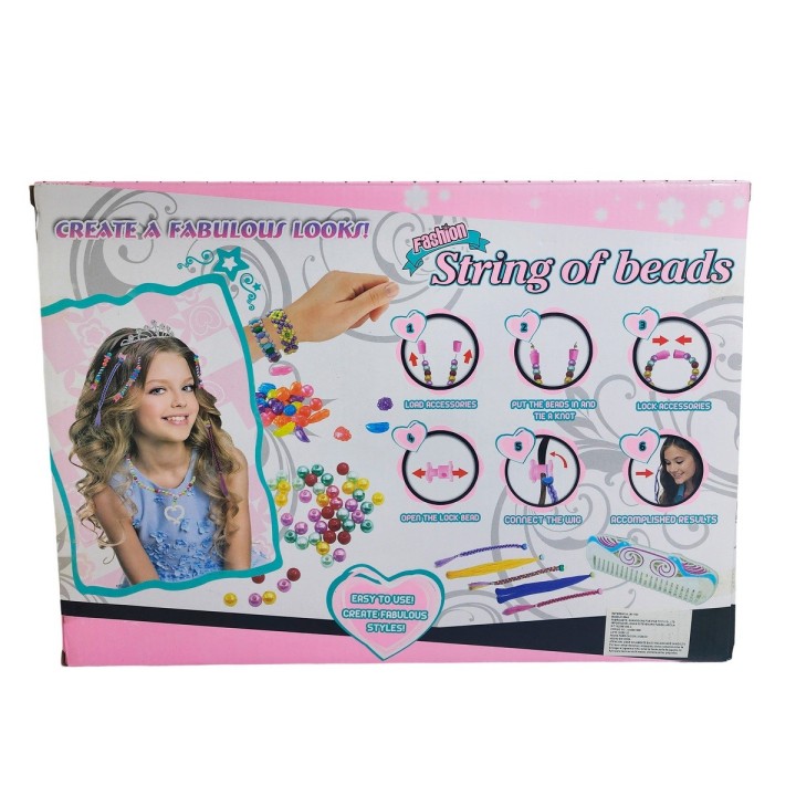 Set Kit Para Hacer Pulseras Y Peinados + Trenzas Extensiones
