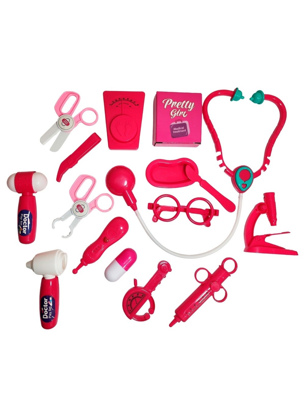 Set Kit Medico Doctora Juguete Utencilios Estetoscopio Niñas