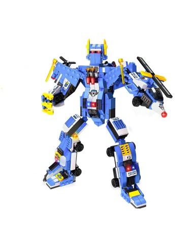 Robot Policia Figura Armable Armatodo Interactivo