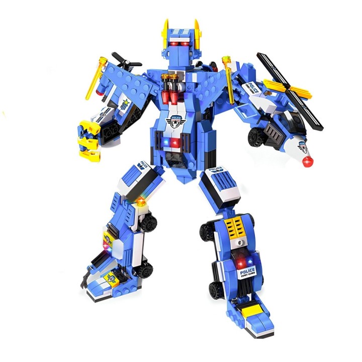 Robot Policia Figura Armable Armatodo Interactivo