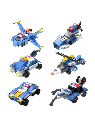 Robot Policia Figura Armable Armatodo Interactivo