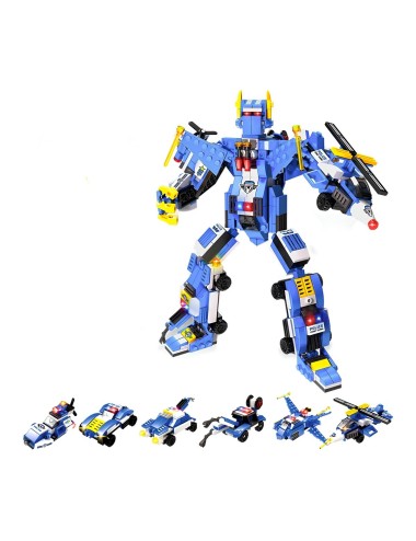 Robot Policia Figura Armable Armatodo Interactivo