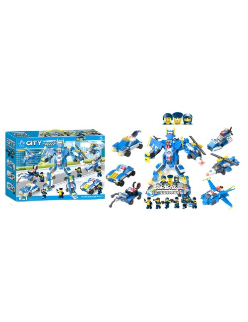 Robot Policia Figura Armable Armatodo Interactivo