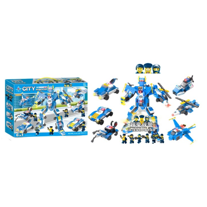 Robot Policia Figura Armable Armatodo Interactivo