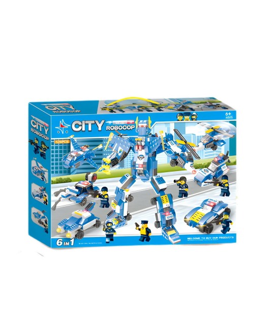 Robot Policia Figura Armable Armatodo Interactivo