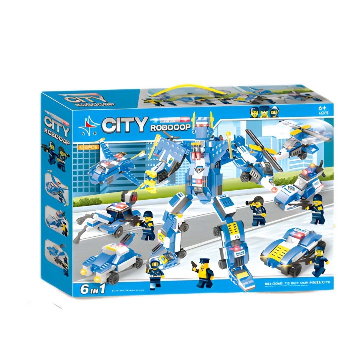Robot Policia Figura Armable Armatodo Interactivo