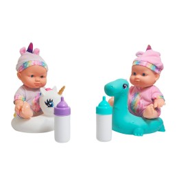 Muñeco Bebe Duo Unicornio Con Flotadores De Unicornio