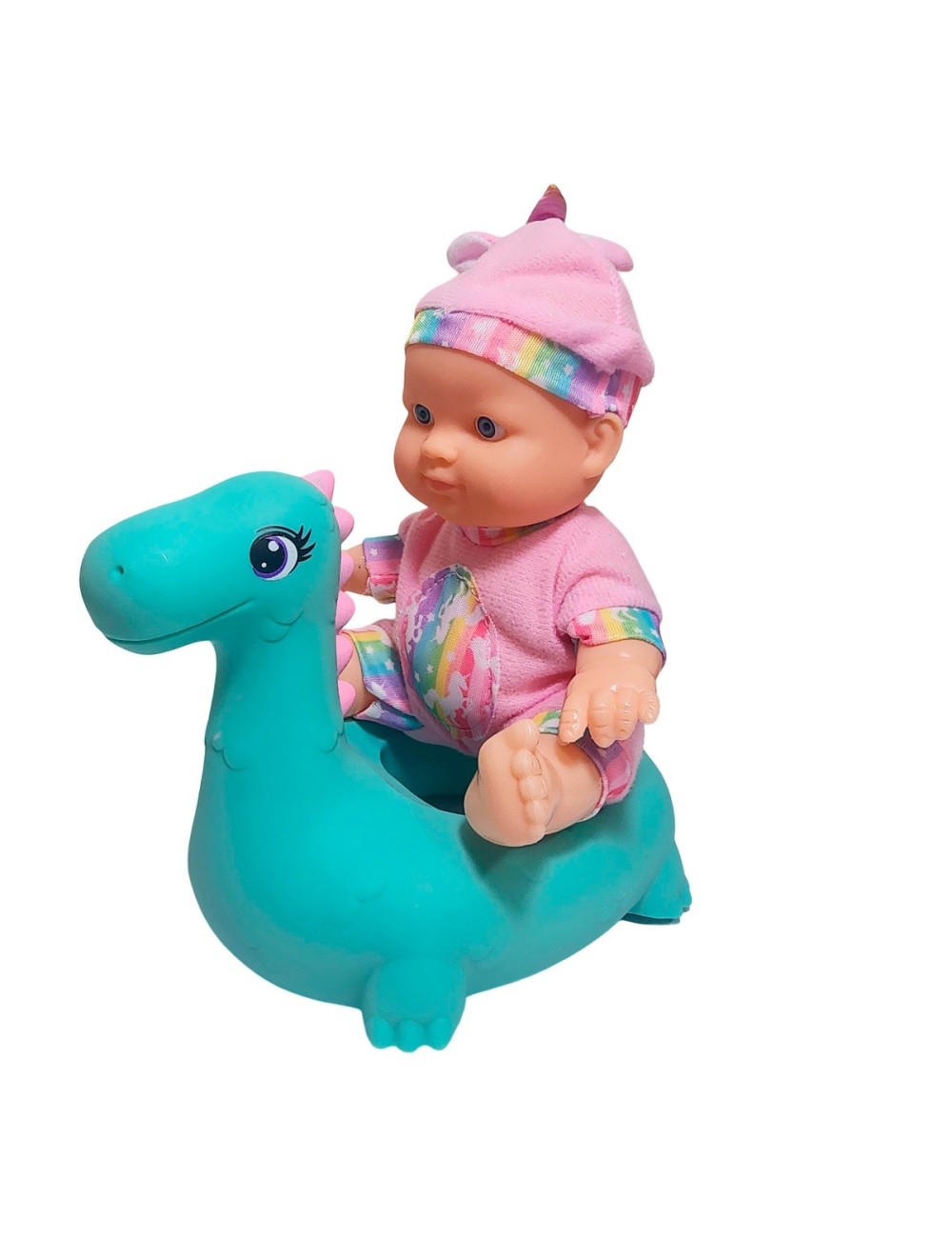 Muñeco Bebe Duo Unicornio Con Flotadores De Unicornio