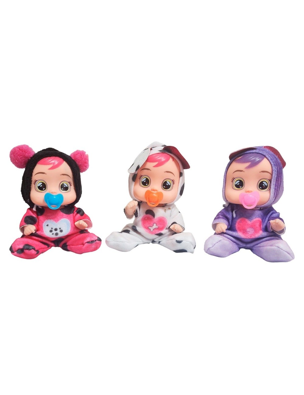 Muñeca Mini Bebe Con Pijama X 3 Unidades + Un Tetero