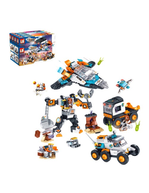 Figura Armable Armatodo Ciudad Espacial Nave Camiones