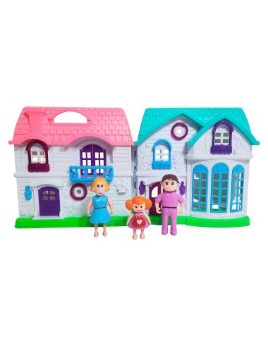 Casa De Muñeca Con Muebles Personajes Extra Grande Juguete