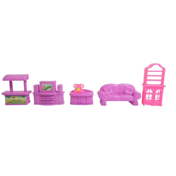 Casa De Muñeca Con Muebles Personajes Extra Grande Juguete