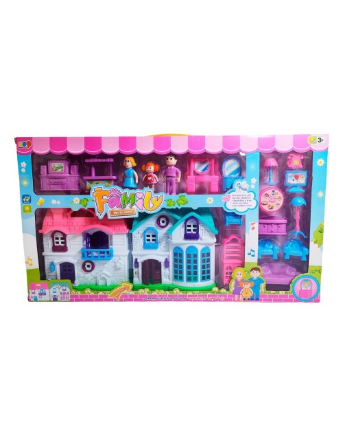 Casa De Muñeca Con Muebles Personajes Extra Grande Juguete