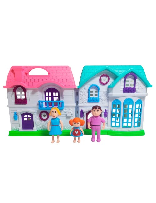 Casa De Muñeca Con Muebles Personajes Grande Juguete