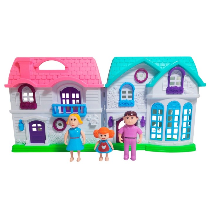 Casa De Muñeca Con Muebles Personajes Grande Juguete