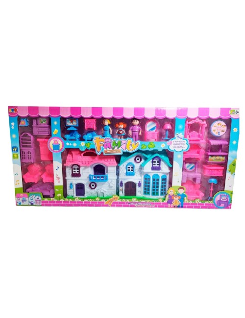 Casa De Muñeca Con Muebles Personajes Grande Juguete