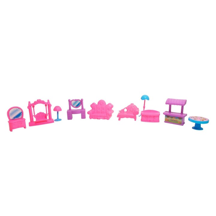 Casa De Muñeca Con Muebles Personajes Grande Juguete
