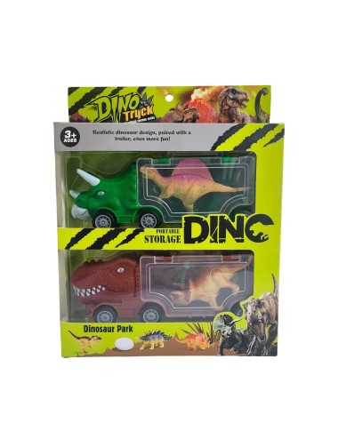 Carro Camion Dinosaurios Transporte Duo Juguete Niños