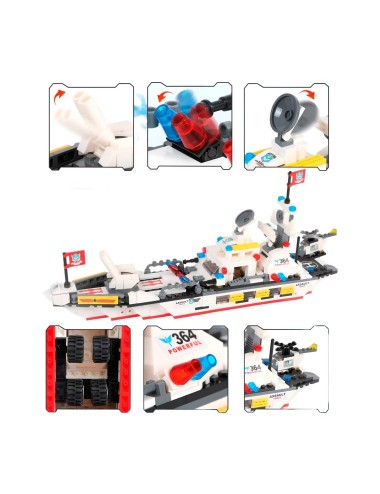 Barco Naval De Asalto Figura Armable Armatodo Interactivo