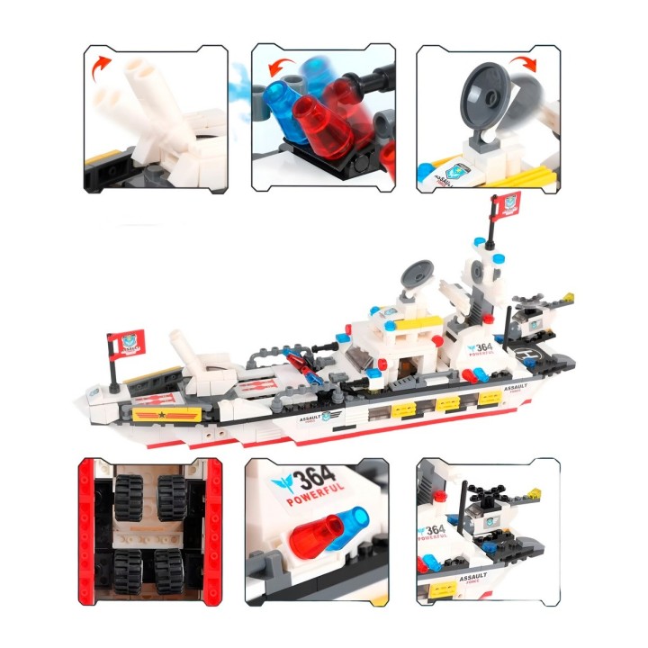Barco Naval De Asalto Figura Armable Armatodo Interactivo