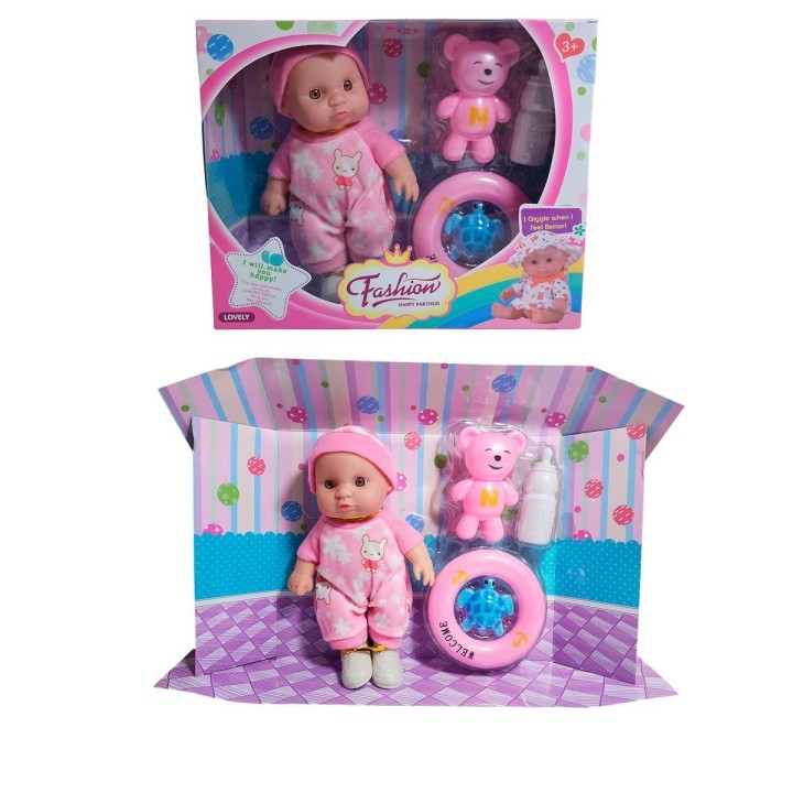 Muneco Bebe Bebote + Flotador Oso Y Tetero Juguete Niñas
