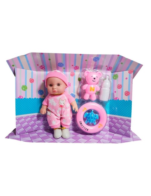 Muneco Bebe Bebote + Flotador Oso Y Tetero Juguete Niñas