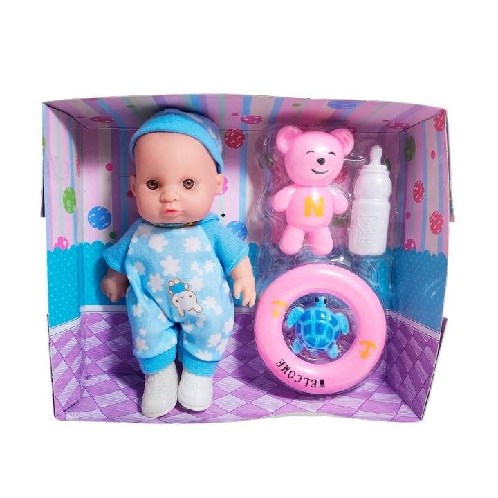 Muneco Bebe Bebote + Flotador Oso Y Tetero Juguete Niñas