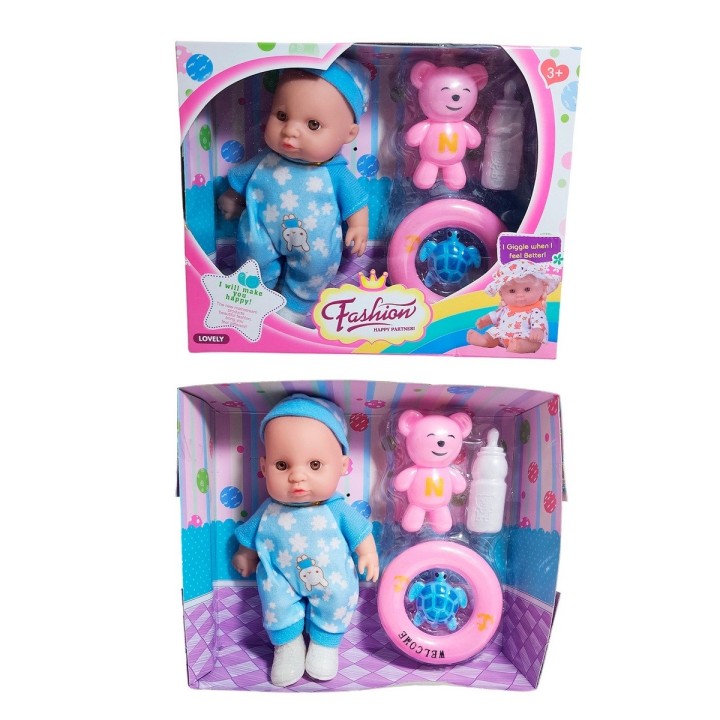 Muneco Bebe Bebote + Flotador Oso Y Tetero Juguete Niñas