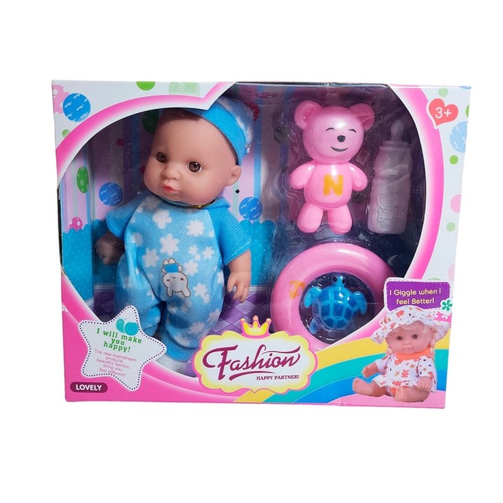 Muneco Bebe Bebote + Flotador Oso Y Tetero Juguete Niñas