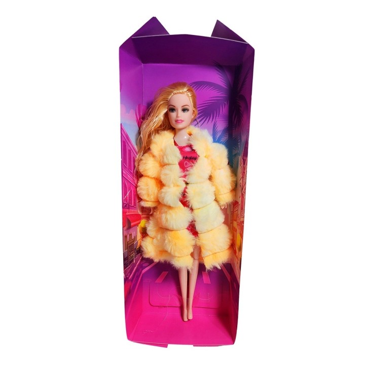 Muñeca Abrigo Peludo Juguete Interactivo Niña