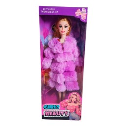 Muñeca Abrigo Peludo Juguete Interactivo Niña