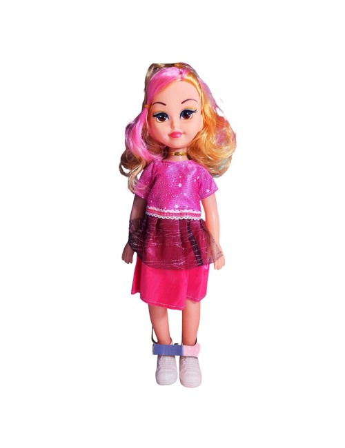 Muñeca Con Vestido Maleta + Accesorios De Juguete Niñas