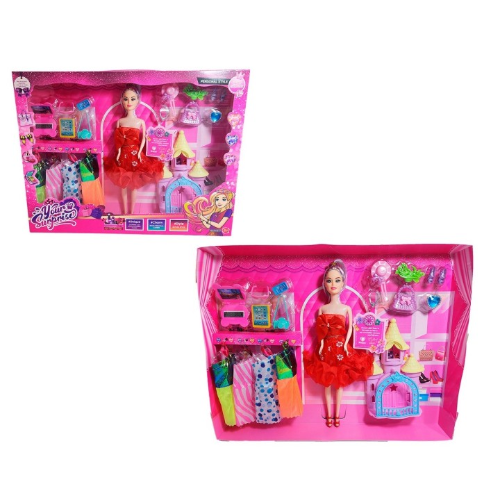 Muñeca Vestido Elegante Accesorios + Castillo Princesa Niñas