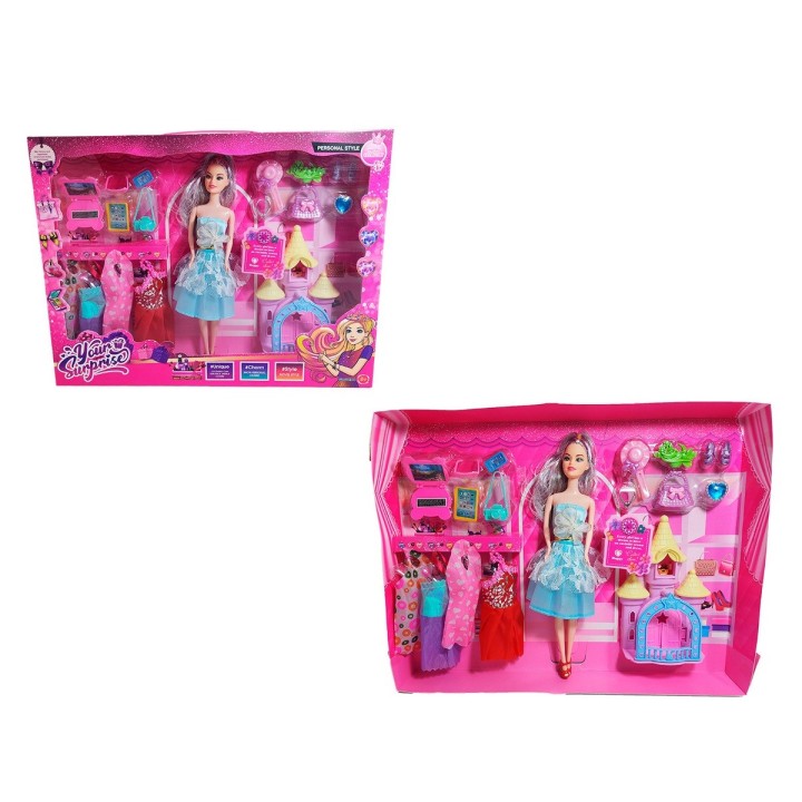 Muñeca Vestido Elegante Accesorios + Castillo Princesa Niñas