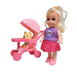 Muñeca En Coche Mascota Juguete Niñas Interactivo