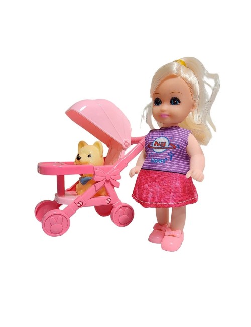 Muñeca En Coche Mascota Juguete Niñas Interactivo