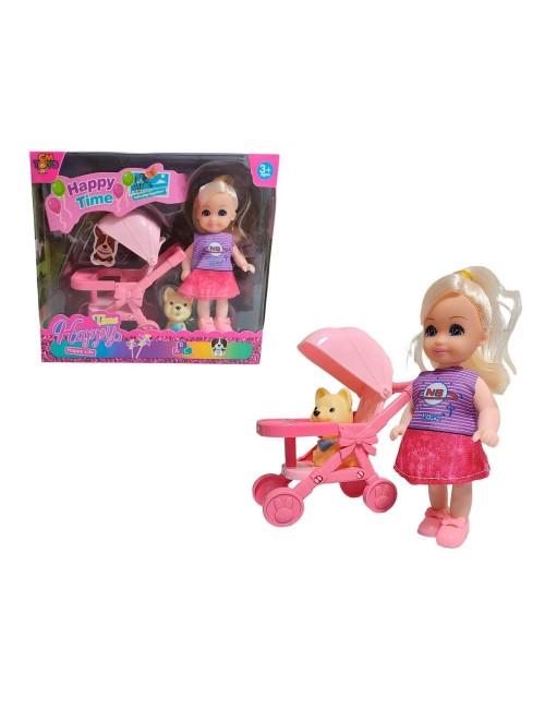 Muñeca En Coche Mascota Juguete Niñas Interactivo