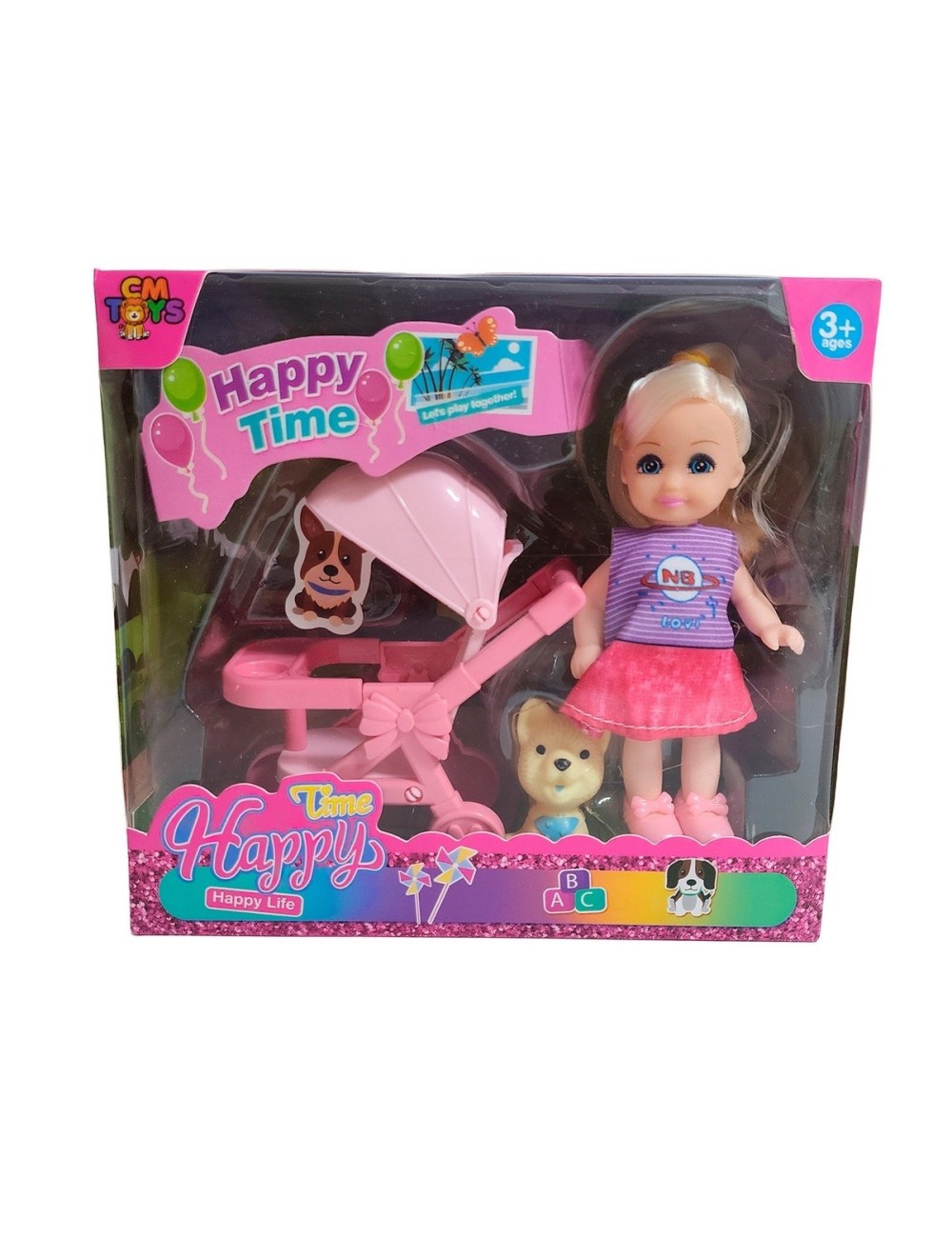Muñeca En Coche Mascota Juguete Niñas Interactivo