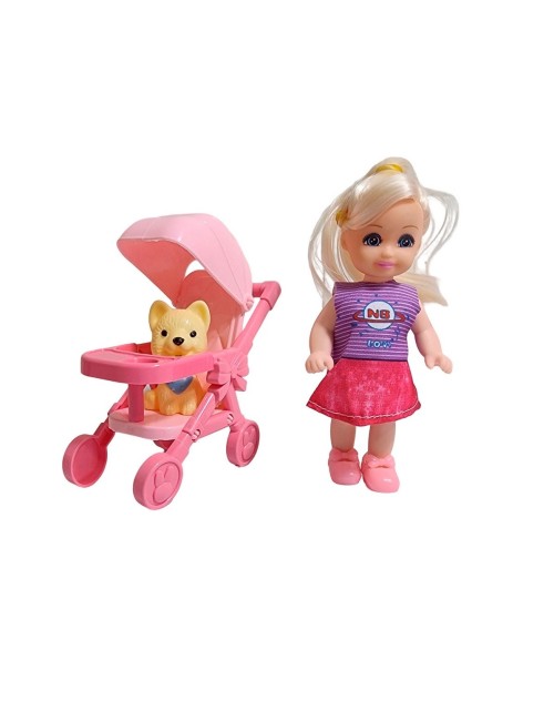 Muñeca En Coche Mascota Juguete Niñas Interactivo