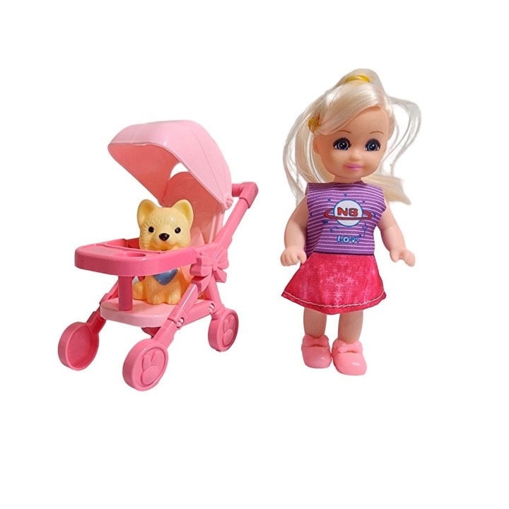Muñeca En Coche Mascota Juguete Niñas Interactivo