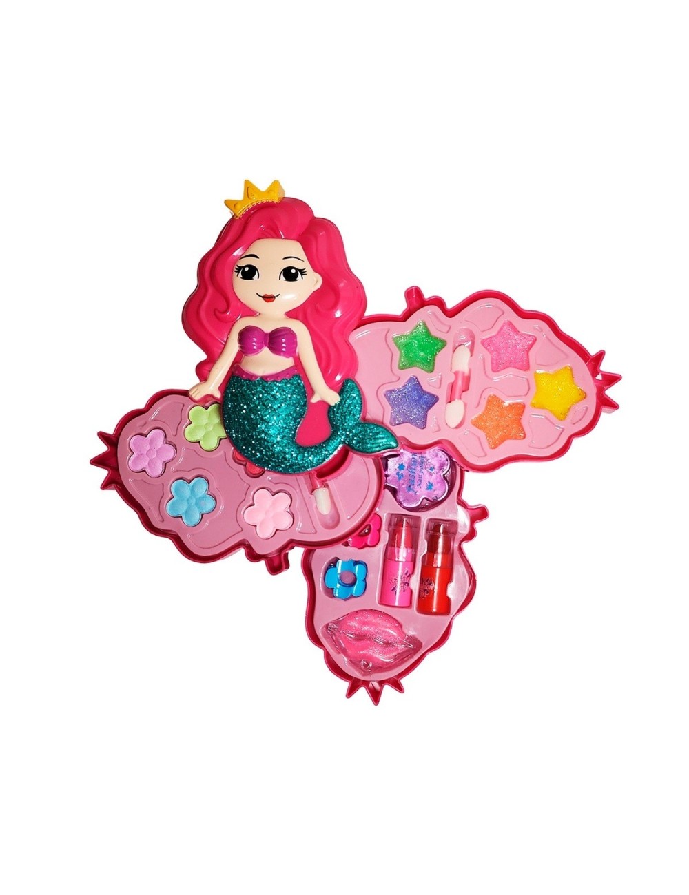 Kit De Maquillaje Sirena Niñas Juguete Princesas Interactivo
