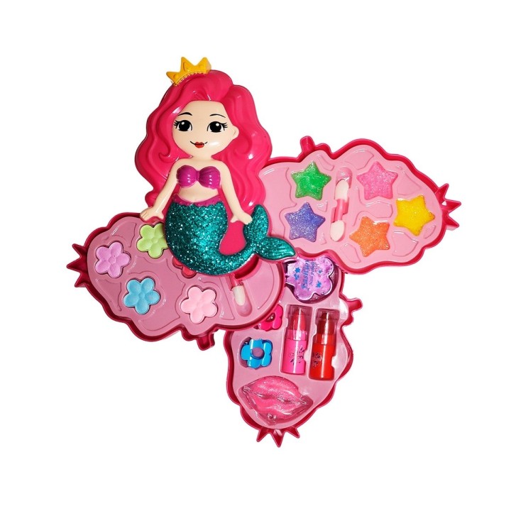 Kit De Maquillaje Sirena Niñas Juguete Princesas Interactivo