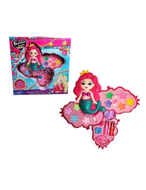 Kit De Maquillaje Sirena Niñas Juguete Princesas Interactivo