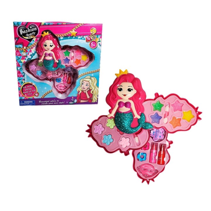 Kit De Maquillaje Sirena Niñas Juguete Princesas Interactivo