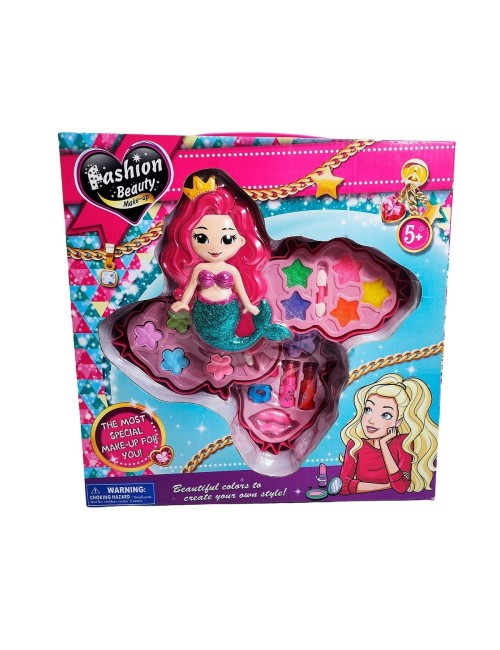Kit De Maquillaje Sirena Niñas Juguete Princesas Interactivo
