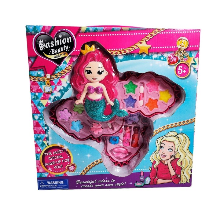 Kit De Maquillaje Sirena Niñas Juguete Princesas Interactivo
