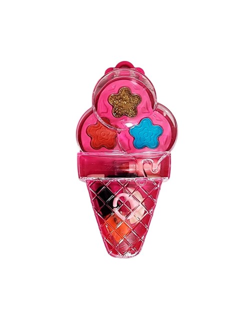 Kit De Maquillaje Niñas Juguete Princesas + Estuche Cono
