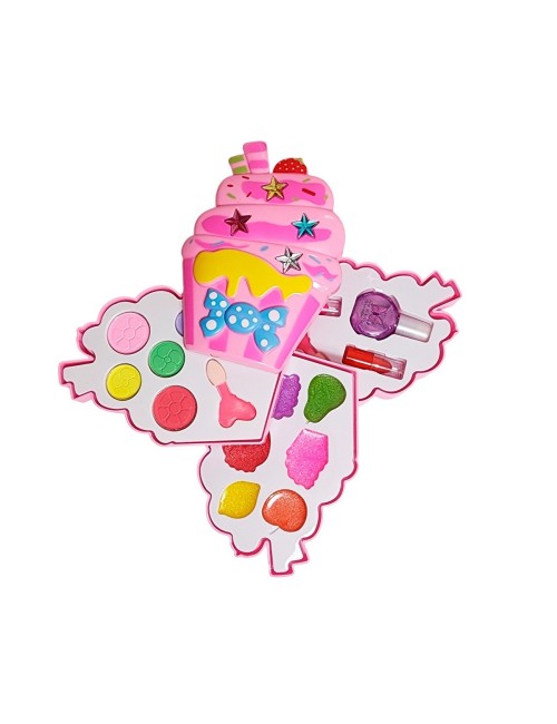 Kit De Maquillaje Cono Niñas Juguete Princesas Pinta Uñas