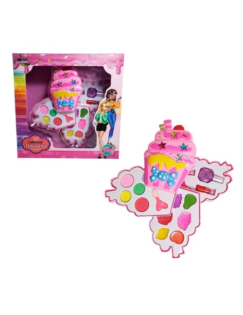 Kit De Maquillaje Cono Niñas Juguete Princesas Pinta Uñas