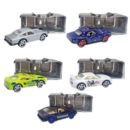 Carro Metalico Coleccionable X 5 Unidades + Estuche